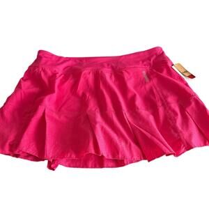 Reebok Mini Tennis Skirt Pink Built In Shorts Size L NWT